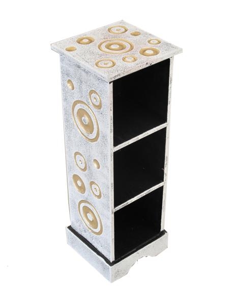 Mobiletto porta cd in legno decorato design - 50cm - MOBILETTI E